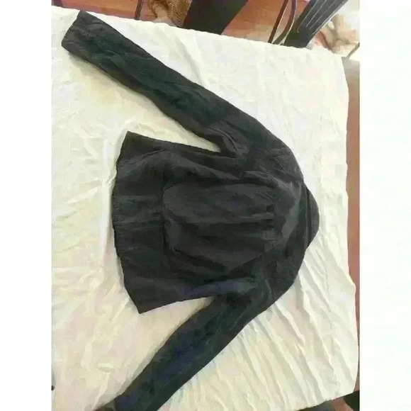 Converse One Star Jacket Women's Size Medium black full Zip Cloth Moto Biker - Picture 7 of 7